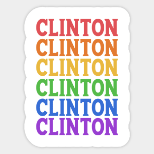 CLINTON COLORFUL CHRISTMAS Sticker